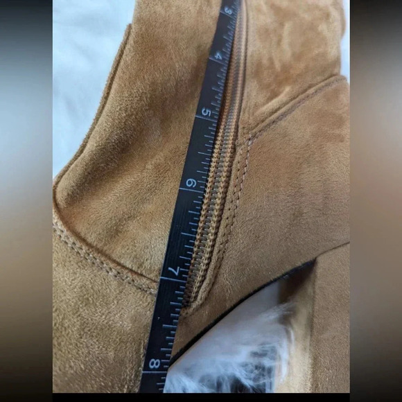 Marc Fisher LTD Uday Block Heel Western Inspired Boots Beige Suede size 6.5 - Picture 6 of 10